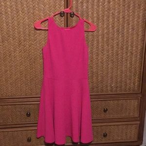 Pink fit and flare dress